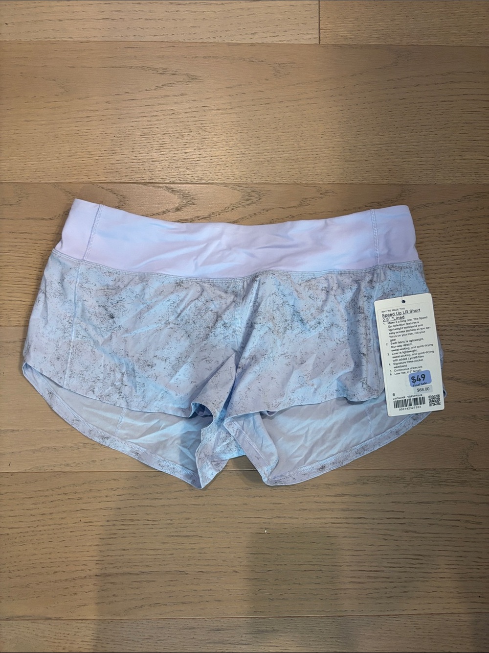 lululemon athletica Lavender Marble Athletic Shorts